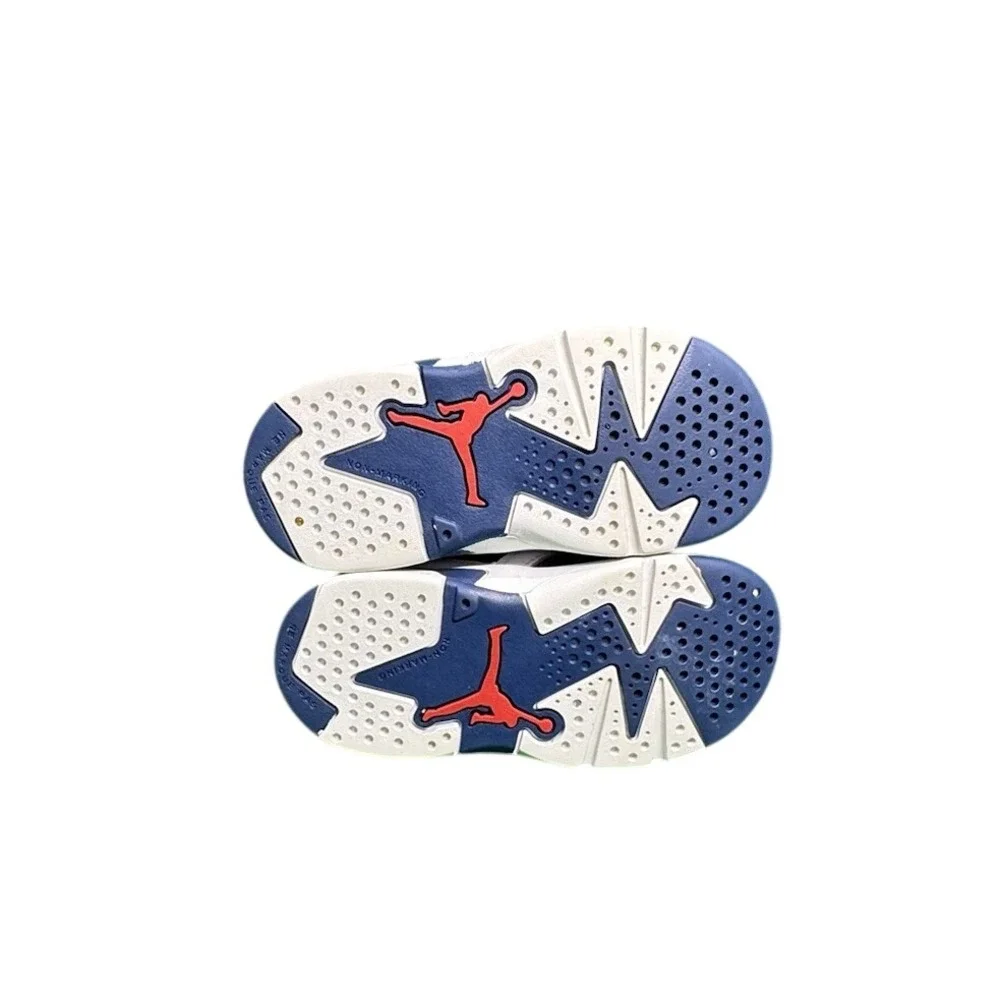 Jordan 6 Retro Olympic White Midnight Navy Varsity Red DV3606-164 Toddler 7C